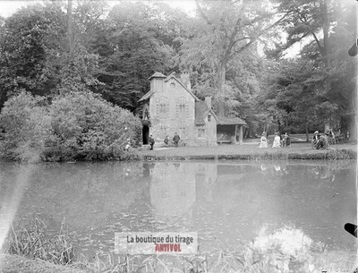 Versailles, Mühle Des Hameau De La Reine, Glasplatte, Foto, Negativ 9x12 Cm
