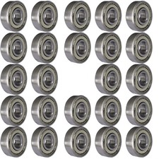24 PCS 608-ZZ Ball Bearing - Double Metal Sealed Shielded Miniature Deep Groo...