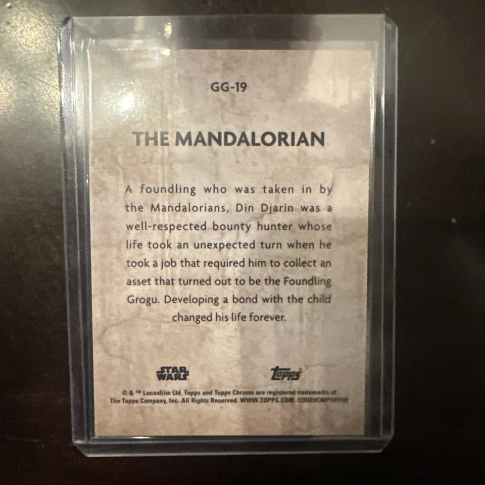 🎮2025 TOPPS CHROME STAR WARS GALACTIC GRAFFITI THE MANDALORIAN #GG-19  SSP - Image 3 of 3
