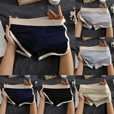 Casual Men's Striped Boxer Shorts Comfortable Fit Soft Cotton Underwear