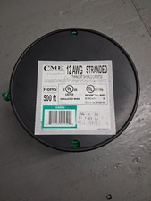 CME 12 AWG Stranded THHN Copper Wire Green 500 ft Spool 600V