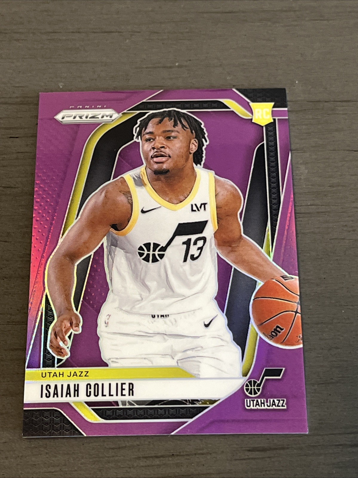 2024-25 Panini Prizm Isaiah Collier #227 RC Rookie Purple /99 Jazz SP