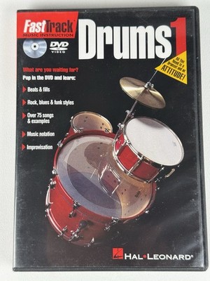 FastTrack Drums Method 1 for Beginner Lessons Learn How to Play Hal Leonard DVD