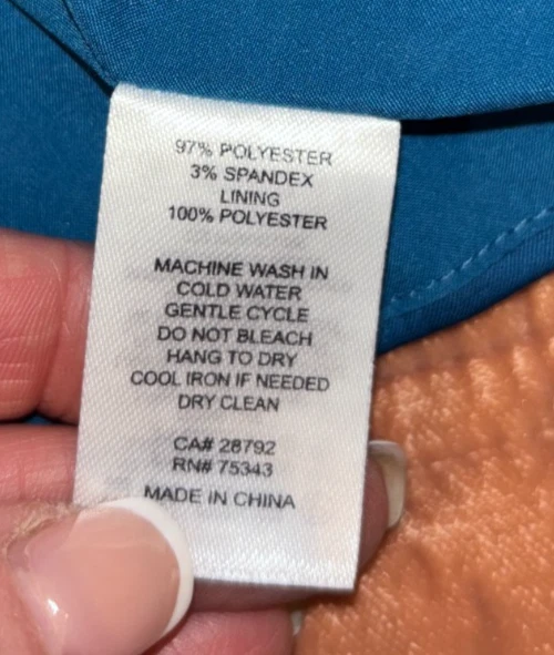 Sigrid Olsen Halter Neck Crop Satin Top Midnight Blue SMALL Smocked Turq Beads - Image 4 of 4