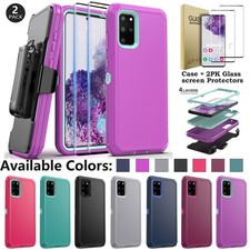 For Samsung Galaxy S20 Plus Case Belt-Clip Holster 2PK Screen Protector Cover