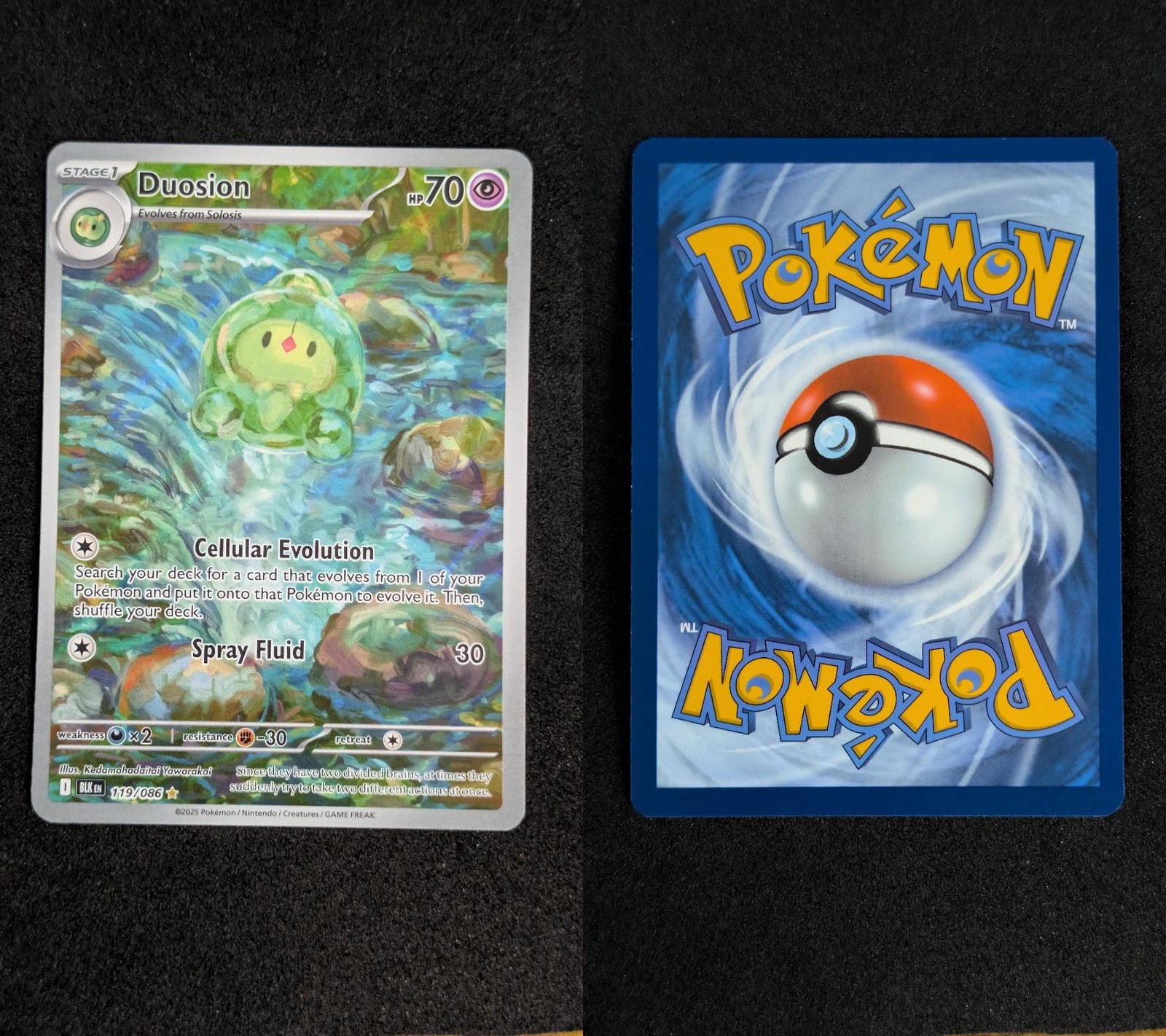Duosion 119/086 Holo Illustration Rare Black Bolt Pokemon Near Mint