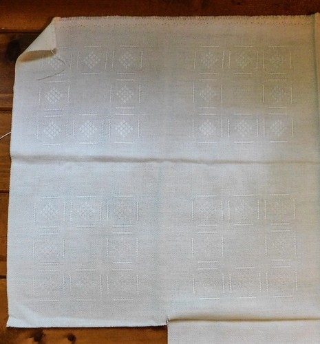 Lot of 2 Zweigart Afghan Cloth Yellow Alba & Cream Cross Stitch Fabric 14-ct - Picture 7 of 9