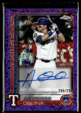 2025 Topps Chrome Update Alejandro Osuna Auto Purple Speckle Refractor 286/299