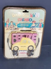GRAN PRIX KIDS PORTABLE STEREO CASSETTE PLAYER- BEETLE VW - NEW. S82.