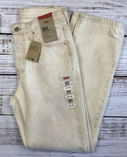 NWT Levi's 501 Original Fit Jeans 25X30 Beige Button Fly Women's 100 Cotton