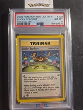 First Edition 2002 Pokemon Neo Destiny 100/105 Lucky Stadium PSA NM-MT 8 on eBay