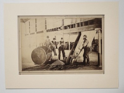 Whisky Destillerie Innenraum Schottland Aufzug großes Foto GW Wilson & Co 1870er 