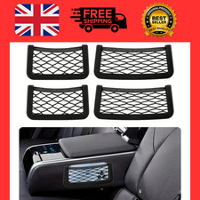 2Pcs/4Pcs Car Storage Bag Net Adhesive Auto Seat Organizer Door Side Net Pockets