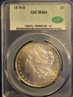 1879 S Morgan Silver Dollar CACG CAC MS64 Beautiful Reverse Toning!