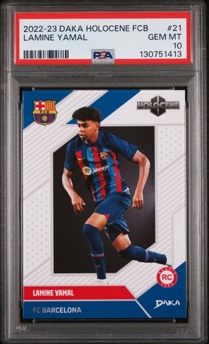 2022-23 Daka Holocene FC Barcelona #21 Lamine Yamal RC Rookie PSA 10
