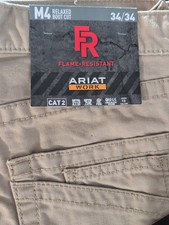 Ariat FR Khaki M4 Relaxed Boot Cut 34x34 New Never Worn