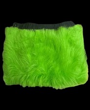 Green SKIRT FUR Fluffy Women Halloween Club Dance Girl Costume FESTIVAL Party