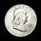 1951-D GEM BU FRANKLIN HALF DOLLAR - 90% SILVER - FULL BELL LINES
