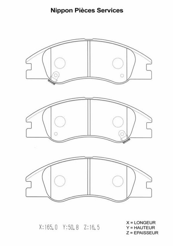 Plaquettes de frein avant K360A14 contre les sifflements et vibrations au freinage pour Kia