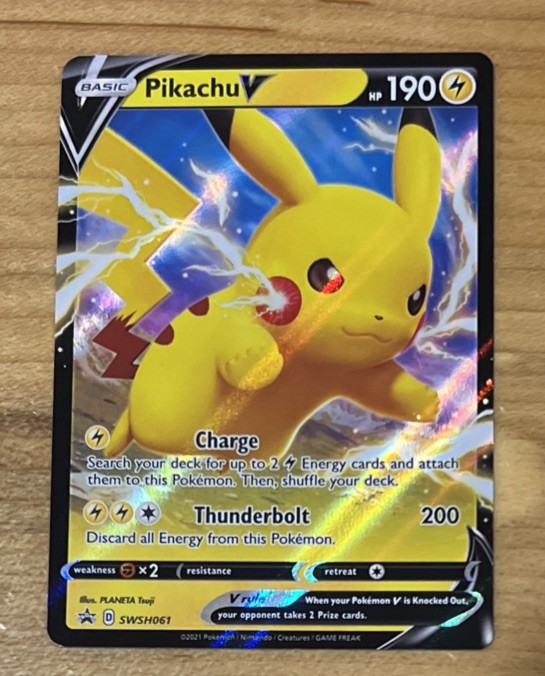 Pikachu V 2021 Pokemon English Black Star Promo SWSH061 QTY Available