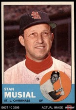 1963 Topps #250 Stan Musial Cardinals HOF  4 - VG/EX