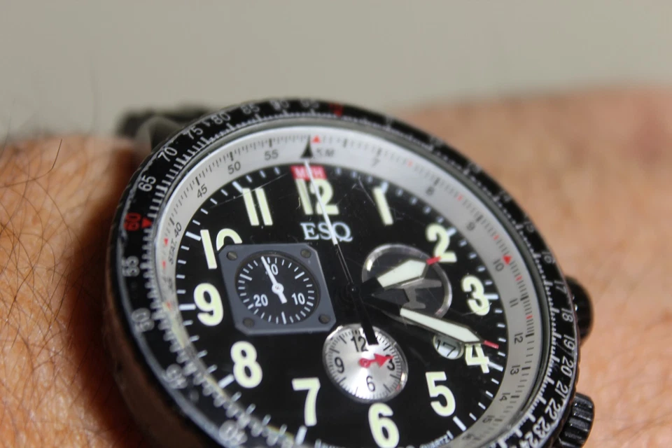 ESQ By Movado ES 021145483 Black Stainless Steel Swiss Quartz Movement Watch - Image 2 of 4