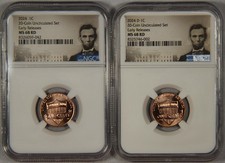 2024 P & D NGC MS68 RD Lincoln Shield Cent Penny 2-Coins from 20-Coin Uncirc Set