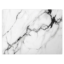 White Black Agate Marble Kitchen Glass Cutting Board Ocean Decorative Gift Ma...