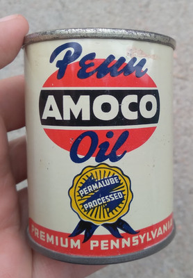 1950s Penn Amoco Oil Can Permalube Processed Coin Bank Advertising Vintage