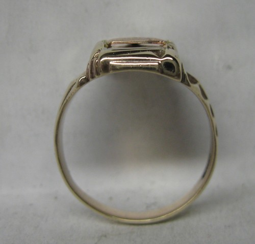 VINTAGE 10K SOLID TRI COLOR GOLD PAST MASTER MASONIC SOLID BACK RING 7.1 GRAMS - Picture 5 of 6