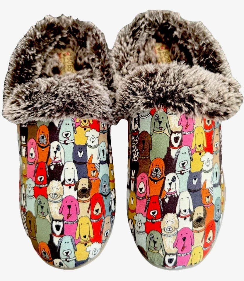 Zapatillas Skechers Bobs para mujer talla 6 piel cachorro amor perro acogedor espuma viscoelástica sin cordones Foto 2 de 4