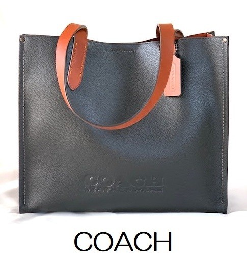 COACH Pebble Leather Relay Tote 34 Black CH757 Brand New