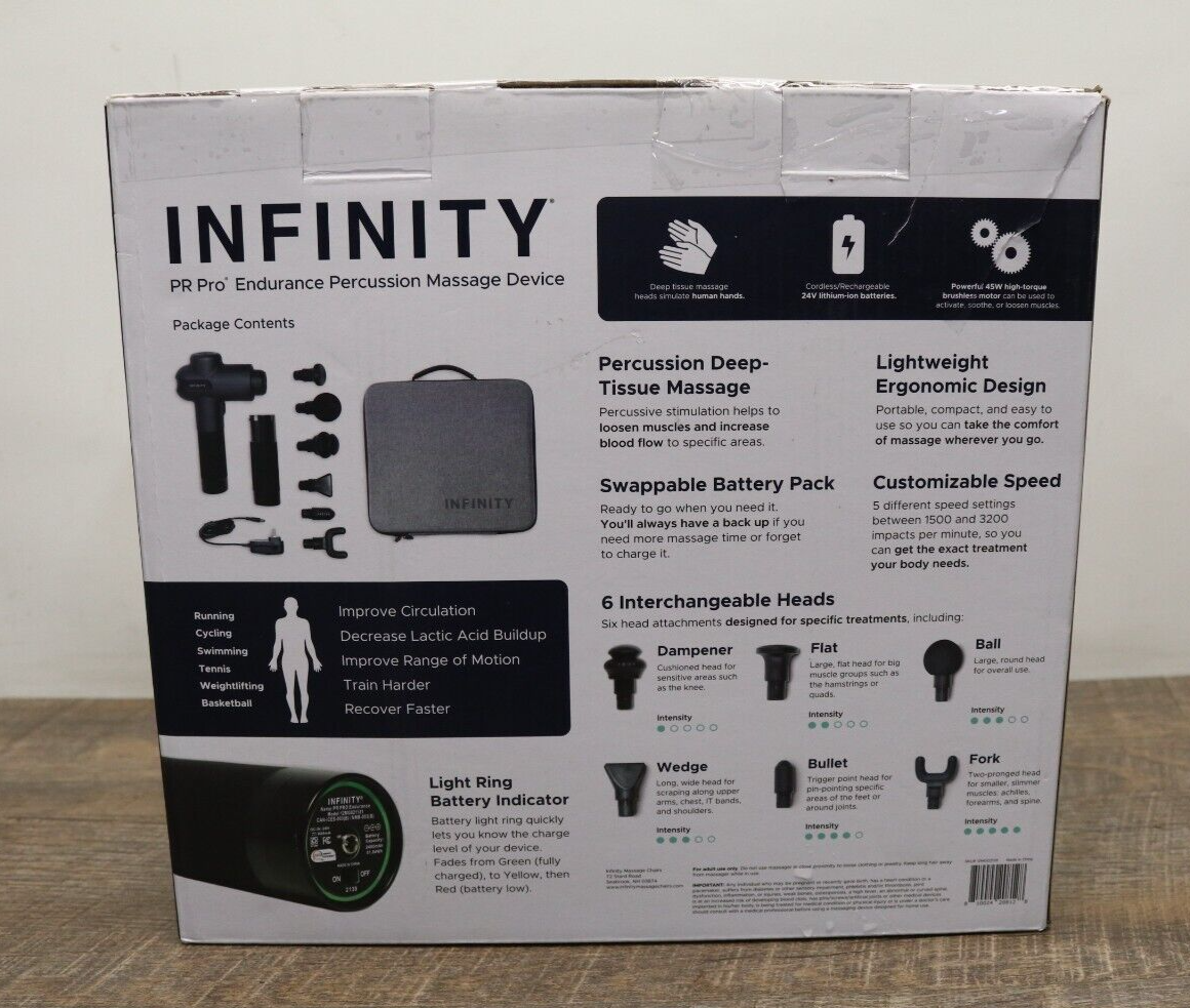 Infinity PR Pro Endurance Percussion Massage Device, Muscle Massage Gun