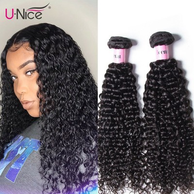 Unice 2 Bundles Brazilian Curly Human Hair Brazilian Hair