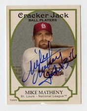 2005 Topps Cracker Jack Mini Grey #152 Mike Matheny /25 AUTO IP CARDINALS
