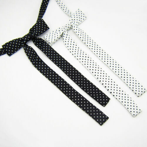 John Comfort Silk Bow Tie Adjustable Red White Polka Dot Made In
