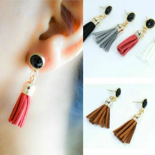 Black Costume Tassel Earrings