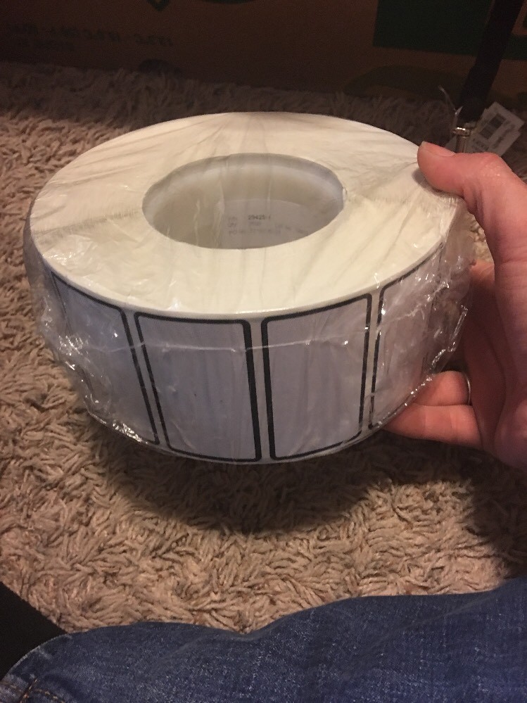 New Thermal Labels With Black Outline P/N 29429-1 3” core 2500