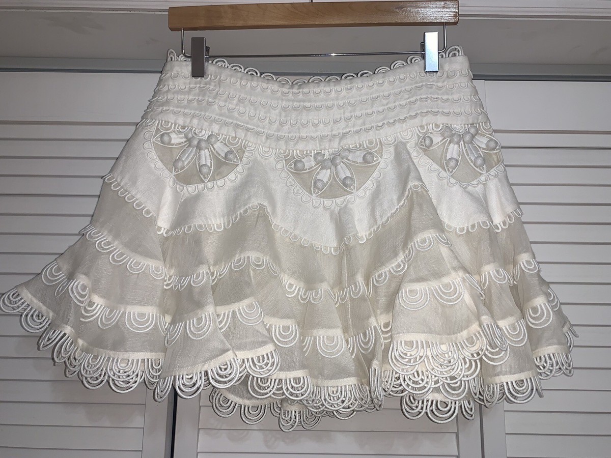 スカート ZIMMERMANN Woman Skirt White 4248SSS251 IVO