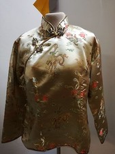 Jacke-Bluse-Asia-Damen, Groesse 40,42,44, Seide gewebt, Knöpfe (Kunst) u. Druckk