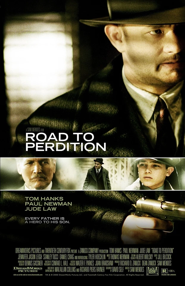 Road To Perdition movie poster - Tom Hanks poster, Paul Newman poster