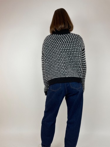 HUGO BOSS WOMENS wool cropped oversized High Neck sweater size L - Picture 6 of 12