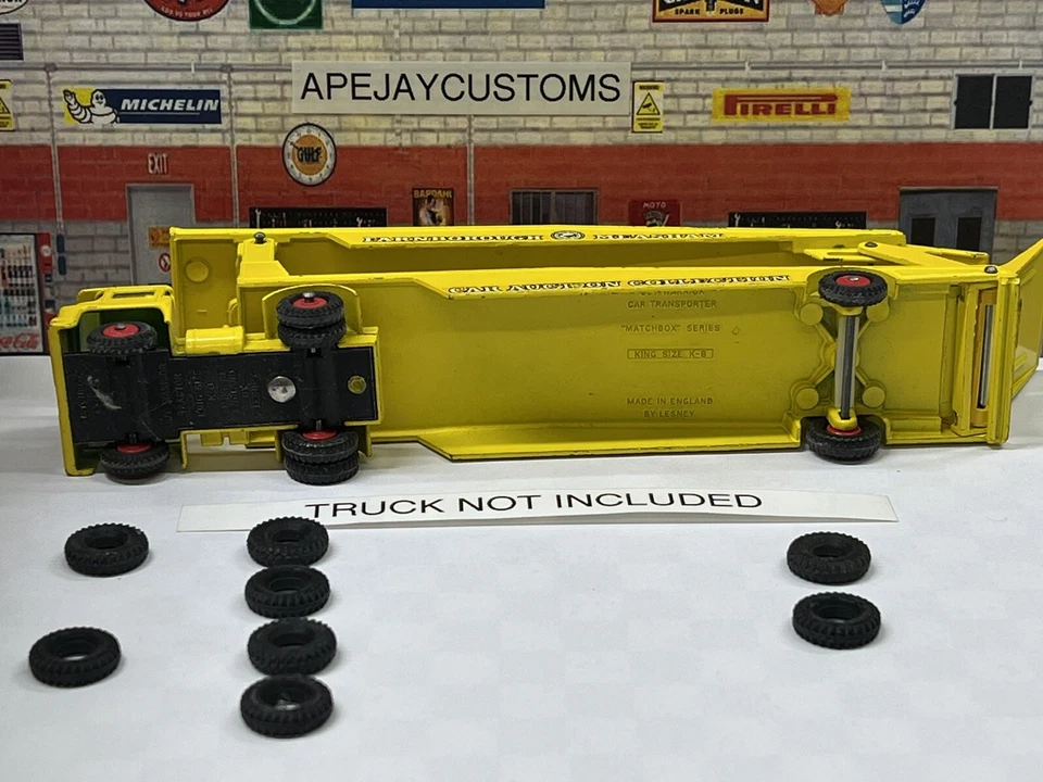 Matchbox K-8 Yellow King Size Guy Warrior Tractor (TIRES ONLY) - Image 3 of 3