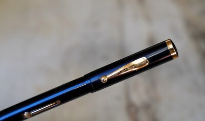 Rare Kugelschreiber Stift Waterman 55 Hebel Aus Ebonite Schwarz - Gold Massiv 18