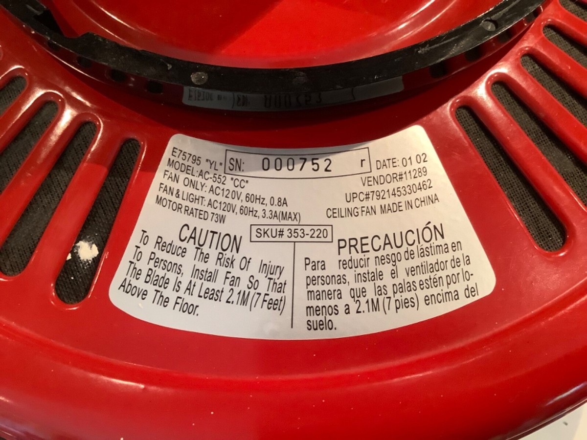 Ceiling Fan Model Ac 552 E75795 Shelly Lighting