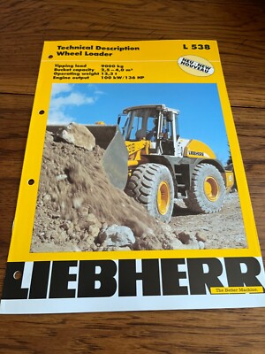 Liebherr 538 Wheel Loader Brochure AMIL22 ver3