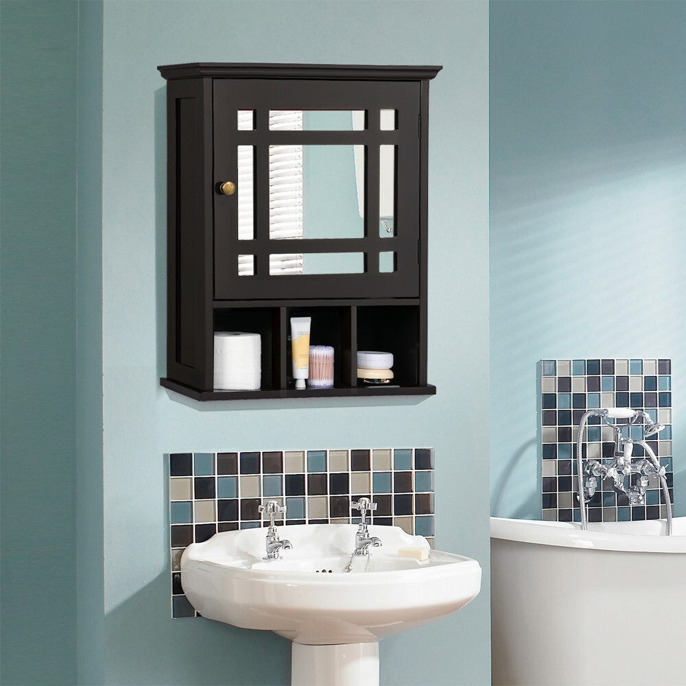 24 Wall Cabinet White Bathroom Kitchen Medicine Shelving Storage Wall Hanging For Sale Online Ebay