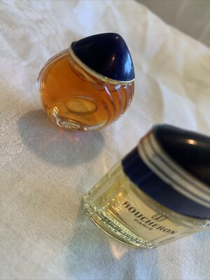 VTG. BOUCHERON PARIS MINI SPLASH  0.17 FL. OZ. BOTTLES Set  2 Parfum & Toilette