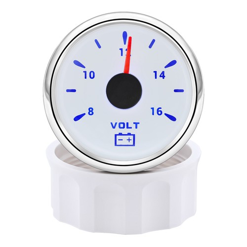 52mm 7 Color LED Volt Voltmeter Voltage Gauge Meter 8-16V for Car Boat Truck - Picture 9 of 17