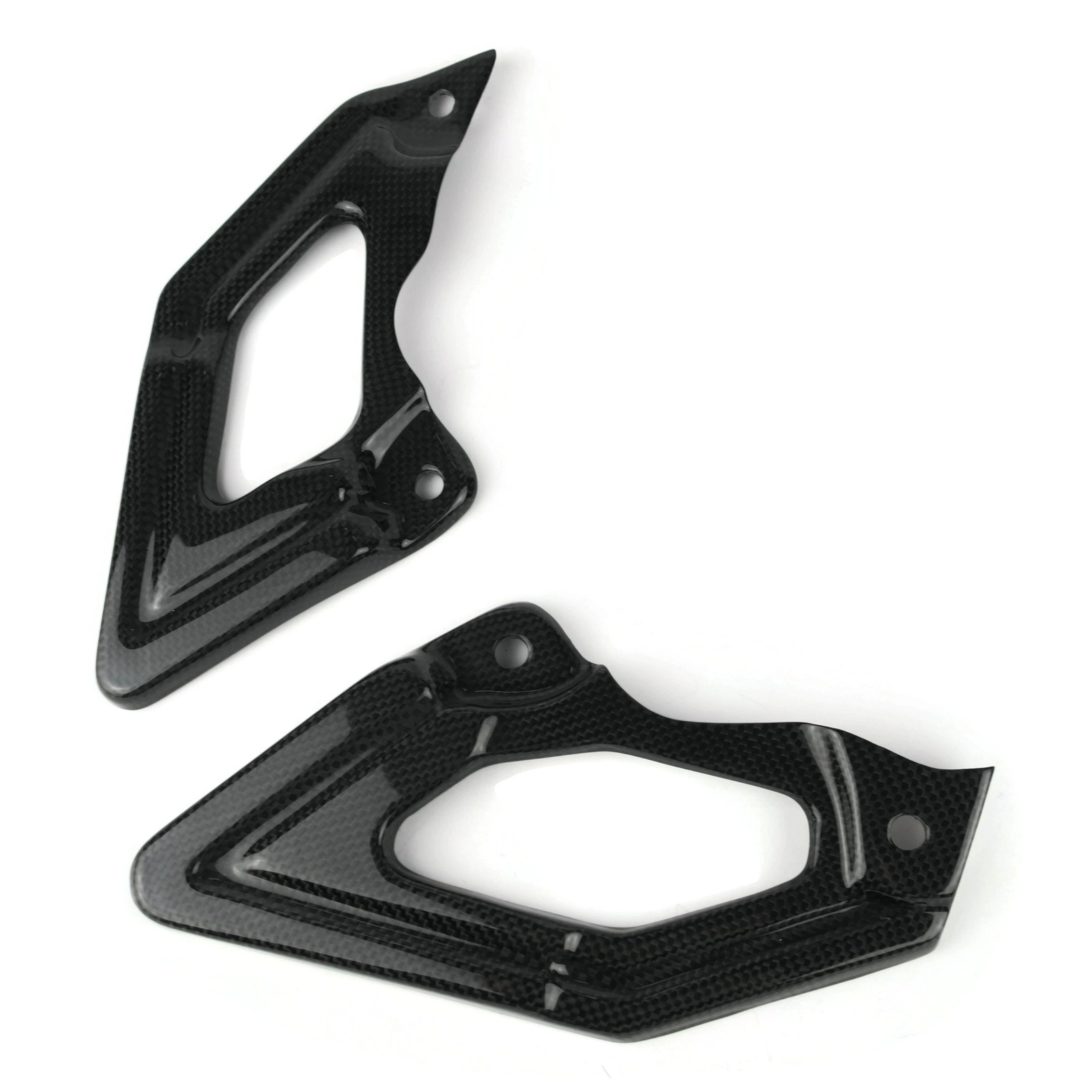 Reposes pieds 100% carbone Ducati Hypermotard 796 1100 tressage haute densité brillant